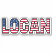 Logan Name Vorname USA Sticker Stickerset (Vorderseite)