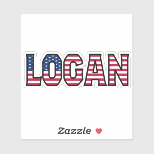 Logan Name Vorname USA Sticker Stickerset (Blatt)