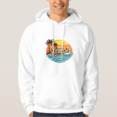 Logan Retro-Sonnenuntergangs-Name-Design Hoodie (Vorderseite)