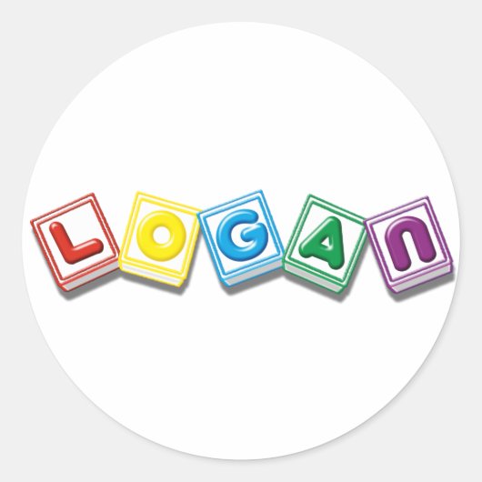 Logan Runder Aufkleber (Vorderseite)