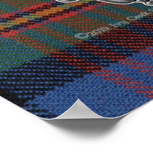 Logan Tartan & Abzeichen Poster (Ecke)