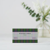 Logan Tartan Kariert Custom Visitenkarte (Stehend Vorderseite)