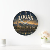 Logan Utah college town Große Wanduhr (Zuhause)