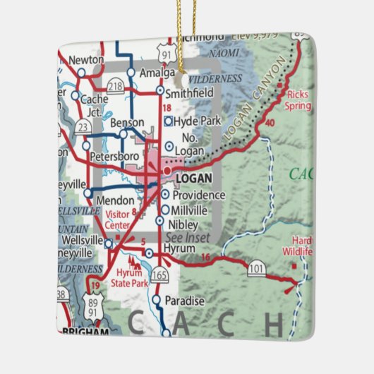 Logan Utah Keramikornament (Links)