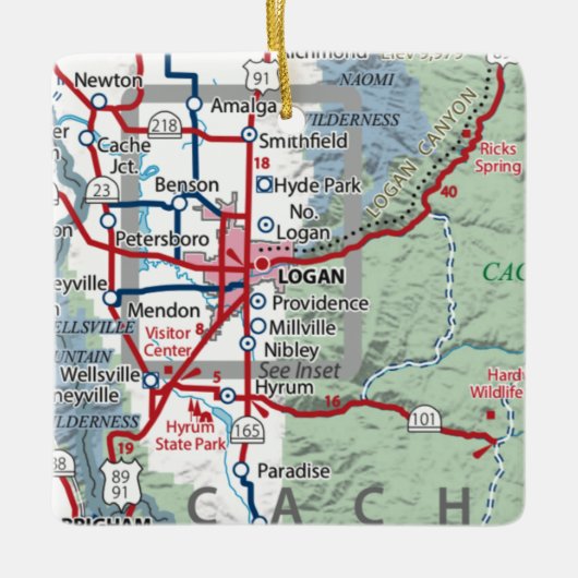 Logan Utah Keramikornament (Vorderseite)