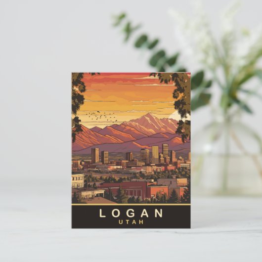 Logan, Utah, Reise Postkarte (Stehend Vorderseite)