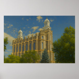 Logan Utah Tempel Gemälde™ LDS Wandkunst Poster