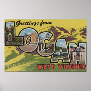 Logan, West Virginia - große Buchstabe-Szenen Poster