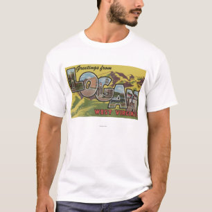 Logan, West Virginia - große Buchstabe-Szenen T-Shirt