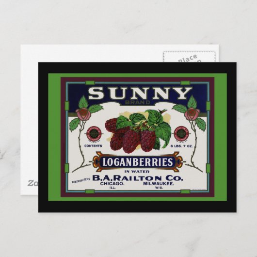 Loganberry Postkarte (Vorne/Hinten)