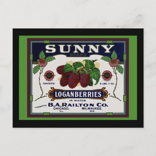 Loganberry Postkarte (Vorderseite)