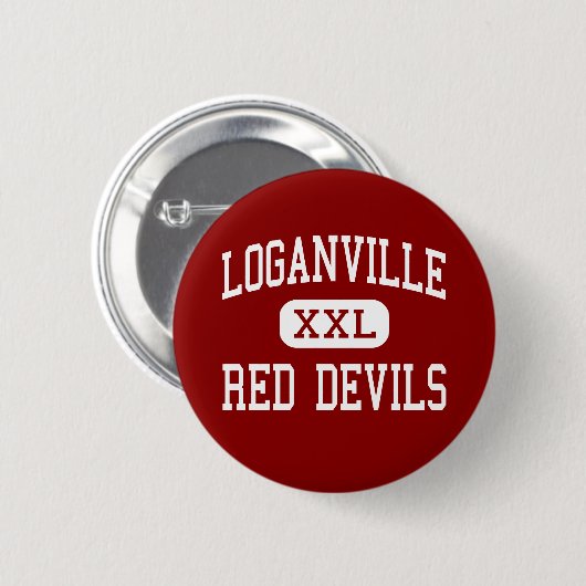Loganville - rote Teufel - hoch - Loganville Button (Vorne & Hinten)