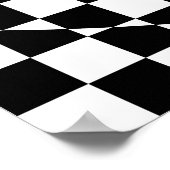 Logarithmic Spiral Checkered Pattern Poster (Ecke)