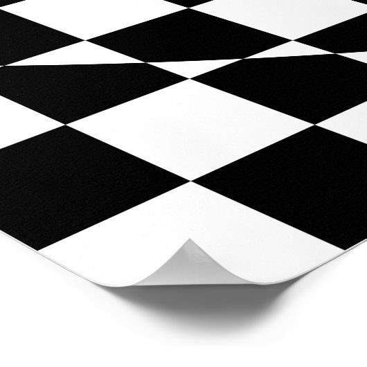 Logarithmic Spiral Checkered Pattern Poster (Ecke)