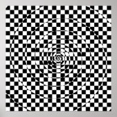 Logarithmic Spiral Checkered Pattern Poster (Vorne)