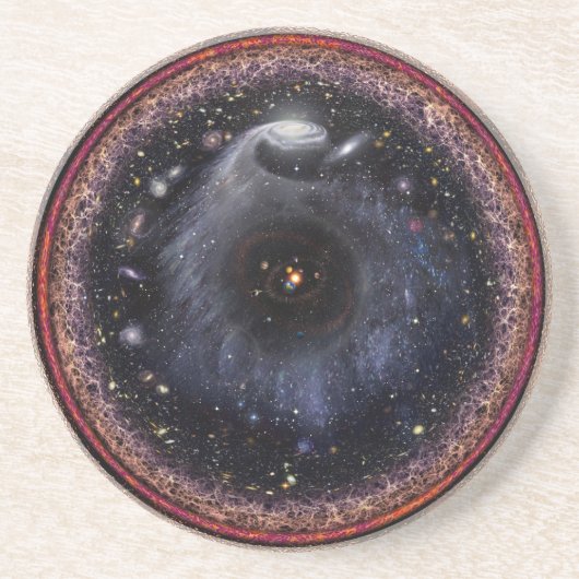 Logarithmisch-Radial-Universum Getränkeuntersetzer (Vorne)