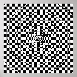 Logarithmische karierte Spirale Var. 2 Poster