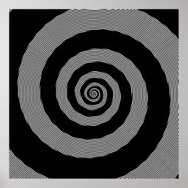 Logarithmische Spirale über linearer Spirale Poster