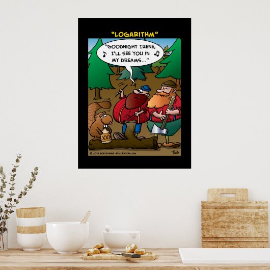 "Logarithmus" Poster (Küche)