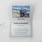 Logbook Solo Flight Congratulations Karte (Innenseite)