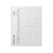 Logbuch für Geschäftsbesucher | Berufliche Abreißz Notizblock (Rotiert)