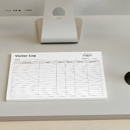 Logbuch für Geschäftsbesucher | Berufliche Abreißz Notizblock
