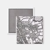 Loggan-Karte von Oxford, Western Sheet Magnet (Vorderseite/Rückseite)