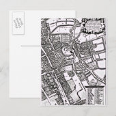 Loggan-Karte von Oxford, Western Sheet Postkarte (Vorne/Hinten)