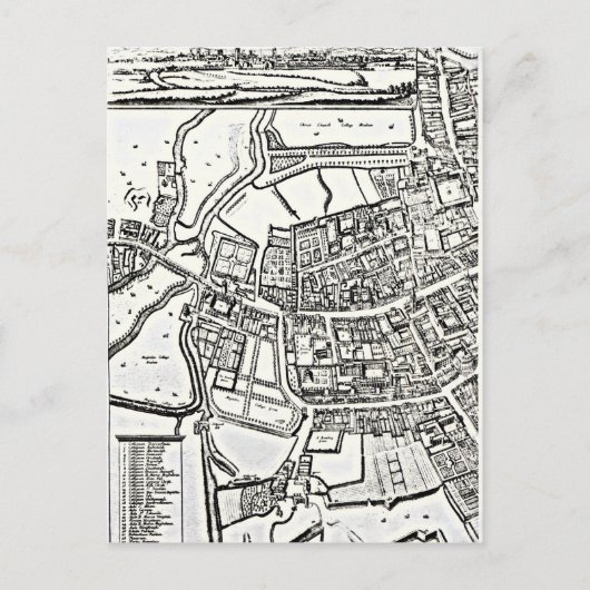 Loggans Karte von Oxford, Ostblatt (Vorderseite)