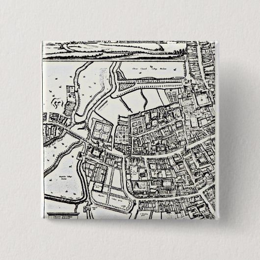 Loggans Karte von Oxford, Ostblatt Button (Vorderseite)