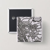 Loggans Karte von Oxford, Western-Blatt Button (Vorne & Hinten)