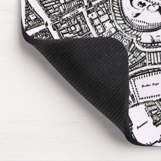 Loggans Karte von Oxford, Western-Blatt Mousepad (Ecke)