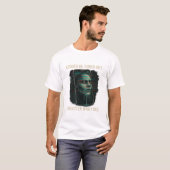 Logged In, Tuned Out – Glitched Identity Tech Art T-Shirt (Vorne ganz)