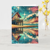 Loggen Sie sich in die Kabine am Strand Ai Art Den Karte (Gelbe Blume)