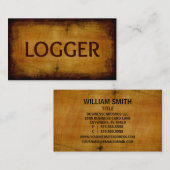 Logger Antiquitätenkarte Visitenkarte (Vorne/Hinten)