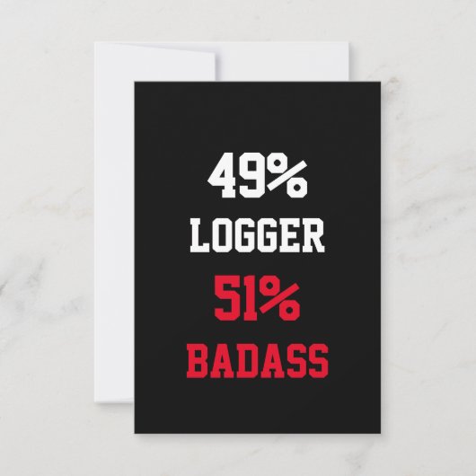 Logger-Badass-Karte Karte (Vorderseite)