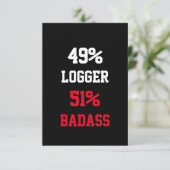 Logger-Badass-Karte Karte (Stehend Vorderseite)