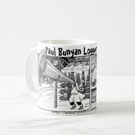 "Logger Breakfast, Paul Bunyan style" Kaffeetasse (Vorderseite Links)