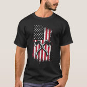 Logger Lumberjack American Flag Ax Throwing Hatch T-Shirt (Vorderseite)