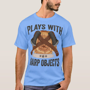 Logger spielt mit Sharp-Objekten ab x Lumberjack T-Shirt