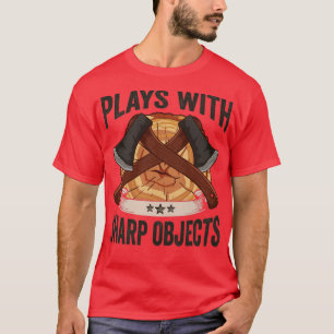 Logger spielt mit Sharp-Objekten ab x Lumberjack T-Shirt