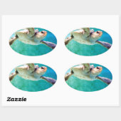 Loggerhead #3-Aufkleber Ovaler Aufkleber (Blatt)