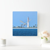 Loggerhead Key Lighthouse, Dry Tortugas Florida Quadratische Wanduhr (Zuhause)
