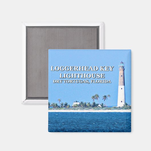 Loggerhead Key Lighthouse, Florida Magnet (Vorderseite/Rückseite)