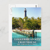 Loggerhead Key Lighthouse, Florida Postcard Postkarte (Vorne/Hinten)