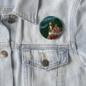 Loggerhead Sea Turtle Artistic Portrait Button (Beispiel)