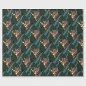 Loggerhead Sea Turtle Artistic Portrait Geschenkpapier (Flach)