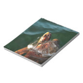 Loggerhead Sea Turtle Artistic Portrait Notizblock (Rotiert)