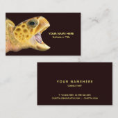 Loggerhead Sea Turtle Open Mouth Business Card Visitenkarte (Vorne/Hinten)