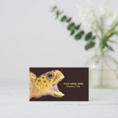 Loggerhead Sea Turtle Open Mouth Business Card Visitenkarte (Stehend Vorderseite)